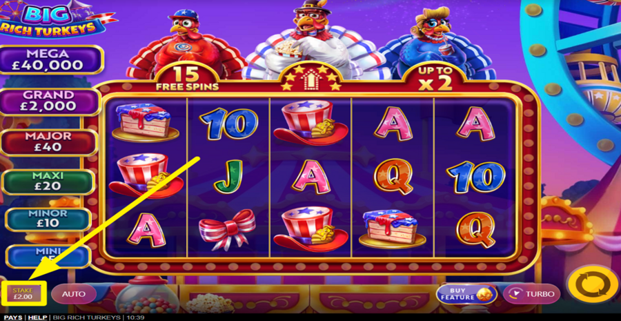 Big Rich Turkeys Adjust Bet