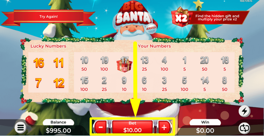 Big Santa Scratch Bet value1