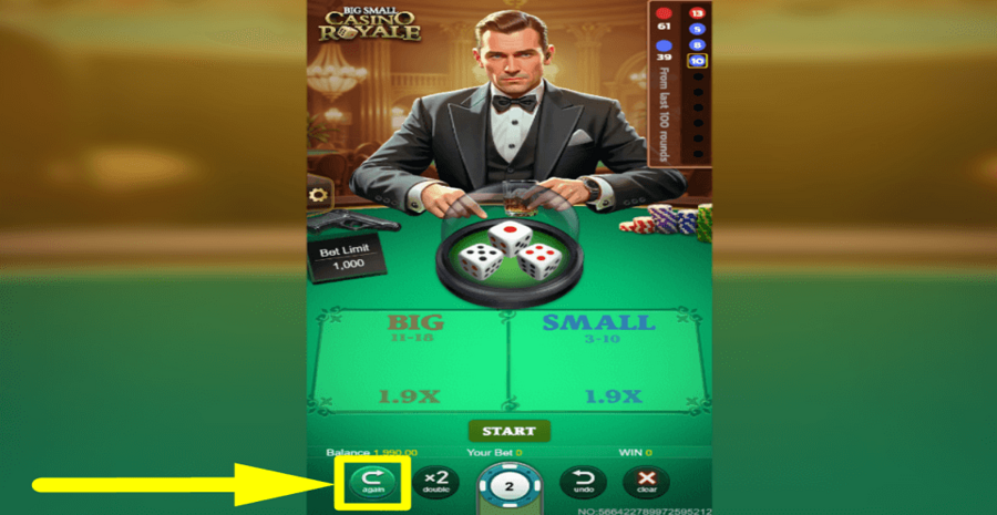 Big Small Casino Royale Again Button