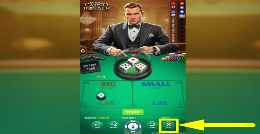 Big Small Casino Royale Clear Button