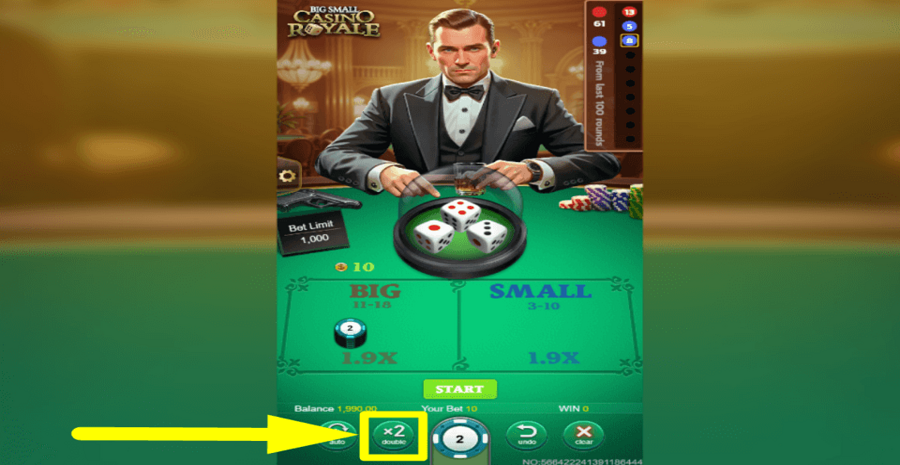 Big Small Casino Royale Double Button