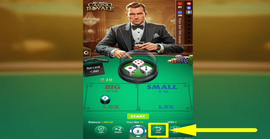 Big Small Casino Royale Undo Button