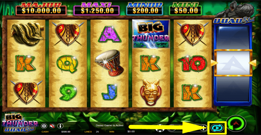 Big Thunder Quad Shot Autoplay Feature