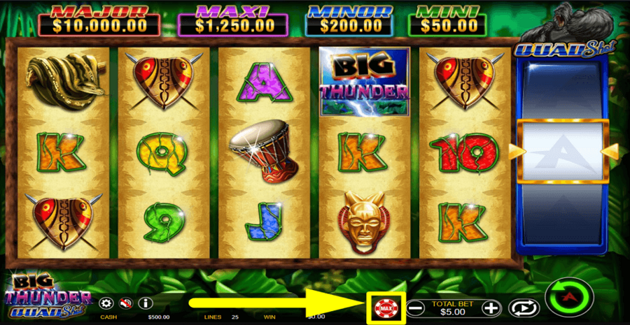 Big Thunder Quad Shot Max Button