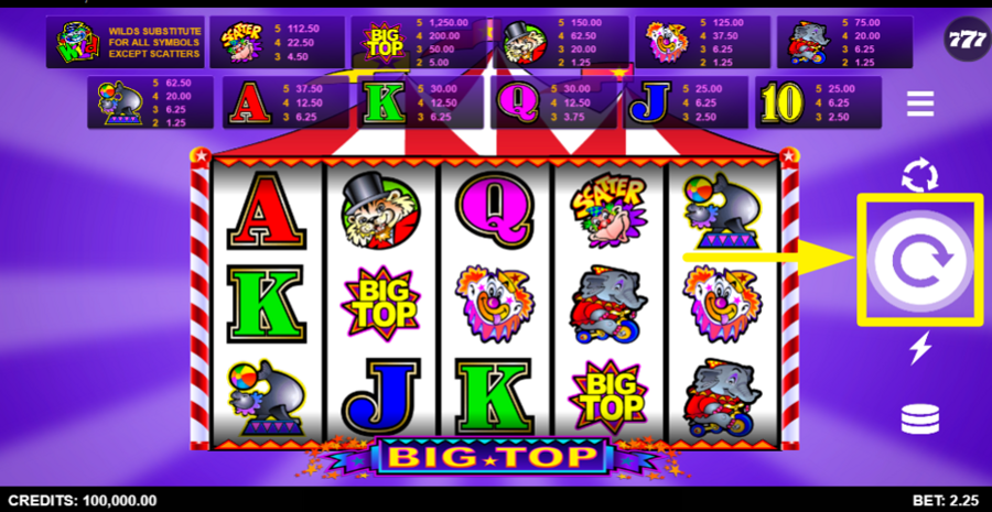 Big Top Spin Button