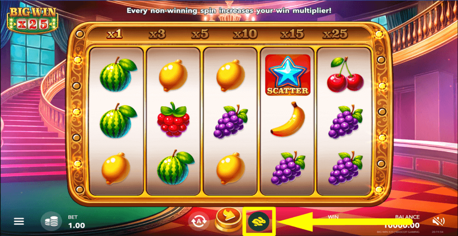 Big Win x25 Quick Spin Feature