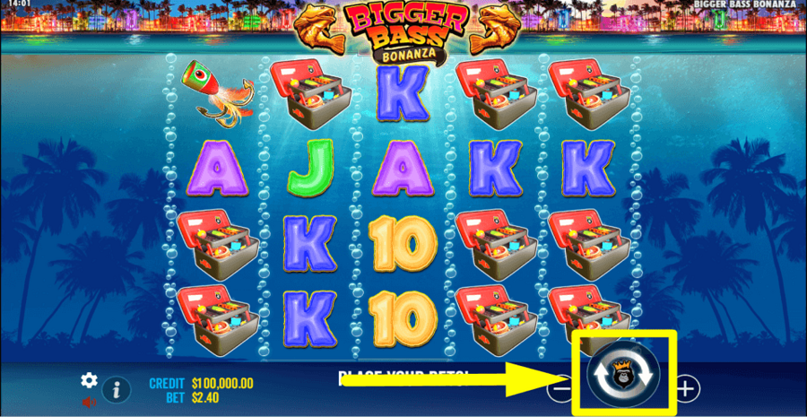 Bigger Bass Bonanza Spin Button