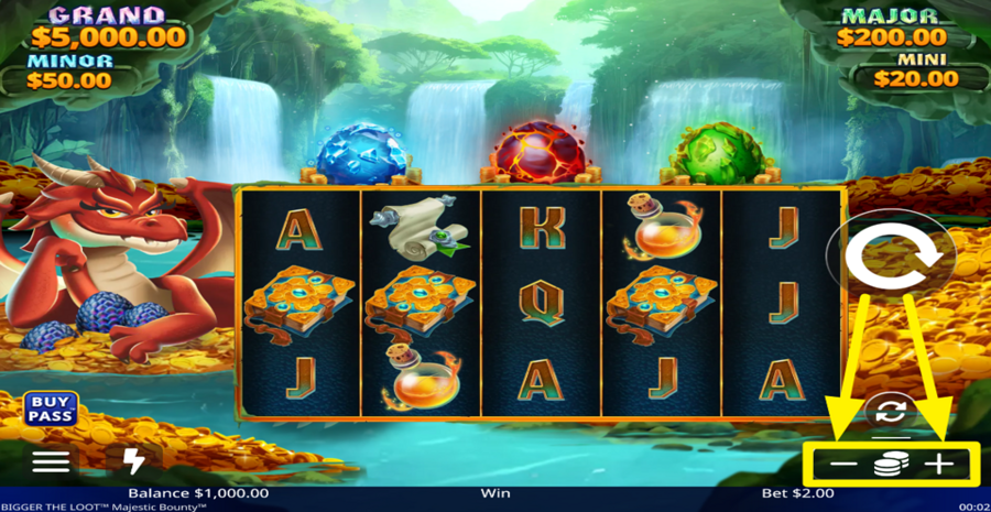 Bigger The Loot Majestic Bounty Adjust bet1