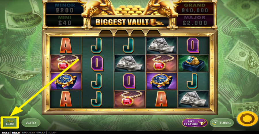 Biggest Vault Adjust Bet