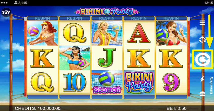 Bikini Party Spin Button