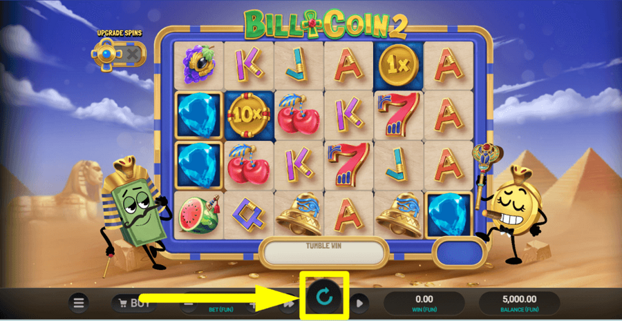 Bill And Coin 2 Dream Drop Spin Button