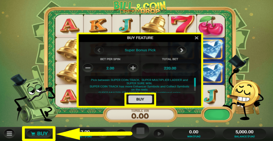 Bill And Coin Dream Drop Buy Feature
