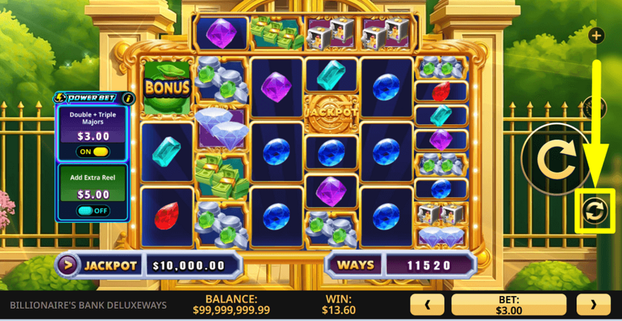 Billionaires Bank Deluxeways Autoplay Feature