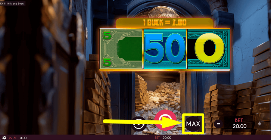 Bills And Bucks Max Button