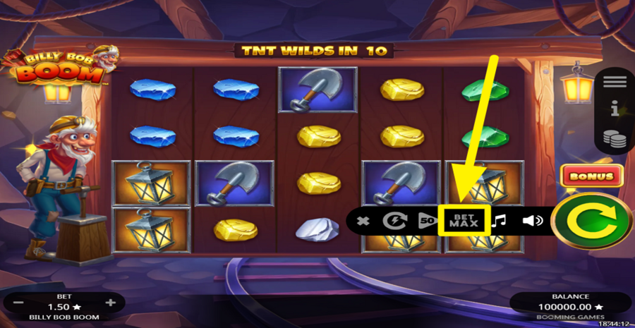 Billy Bob Boom Max Bet