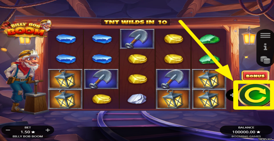 Billy Bob Boom Spin Button