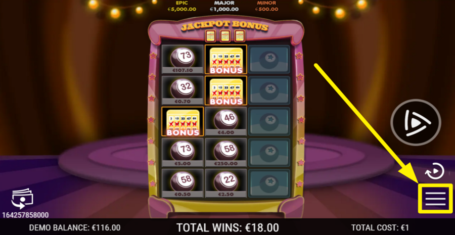 Bingo Blast Choose Bet
