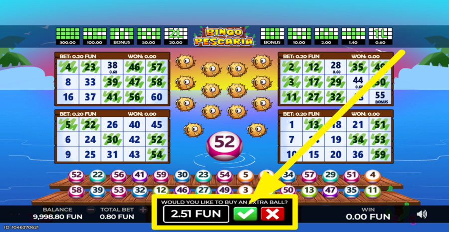 Bingo Pescaria Extra Ball