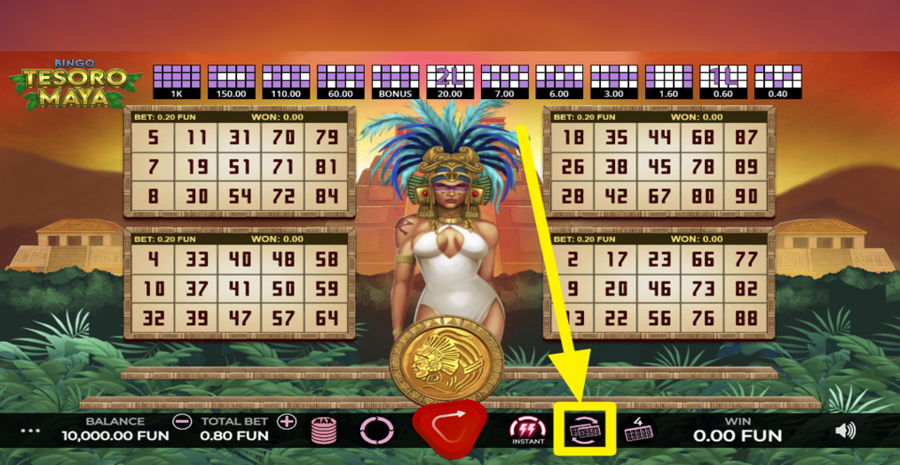 Bingo Tesoro Maya Shuffle Numbers