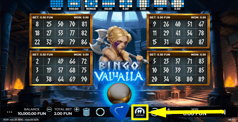 Bingo Valhalla Turbo Feature