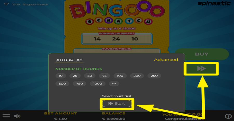 Bingooo Scratch Autoplay