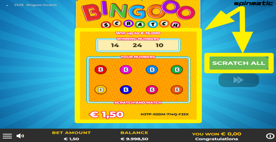 Bingooo Scratch Scratch