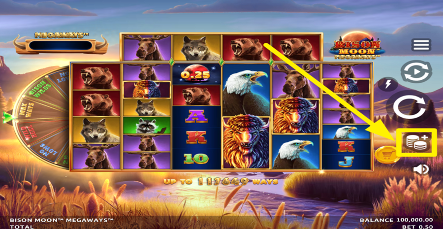 Bison Moon Megaways Adjust Bet