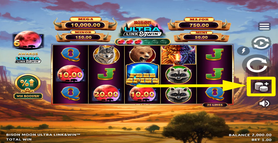 Bison Moon Ultra Link And Win Adjust Bet