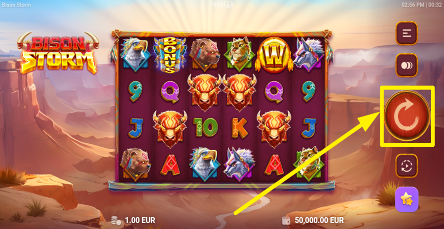 Bison Storm Spin Button