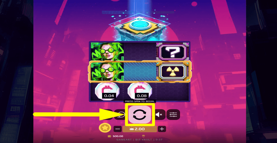 Bit Vault Spin Button