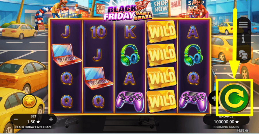 Black Friday Cart Craze Spin Button