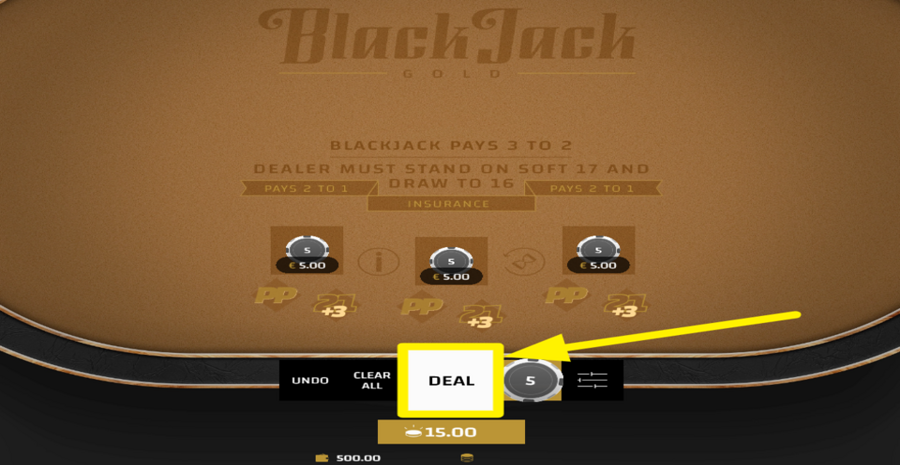 Blackjack Gold Deal