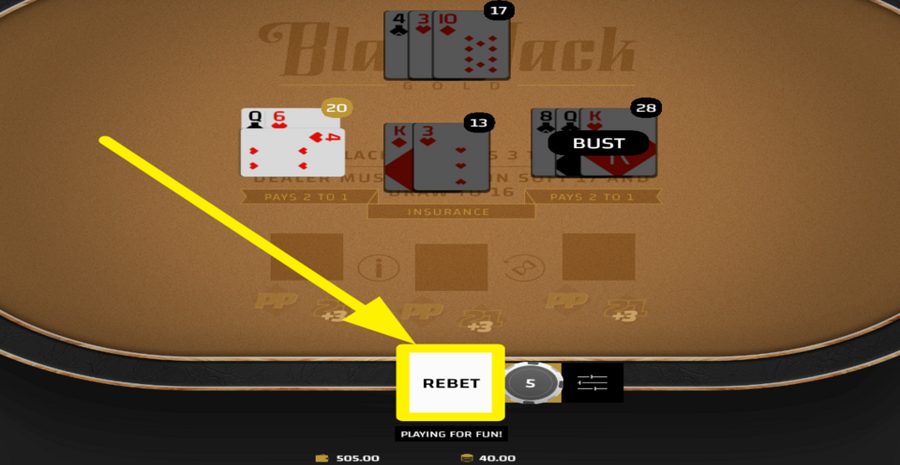 Blackjack Gold Rebet