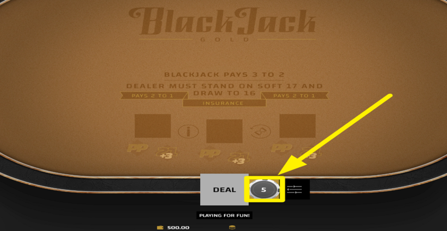 Blackjack Gold Select Bet