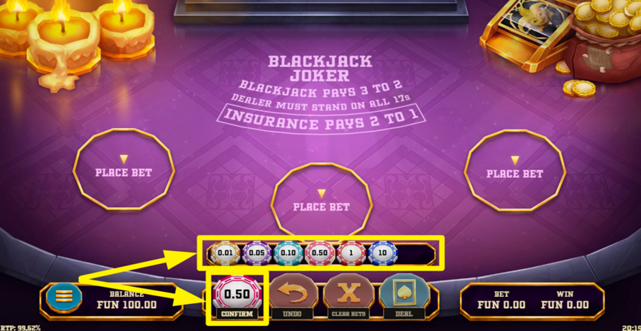 Blackjack Joker Adjust Bet