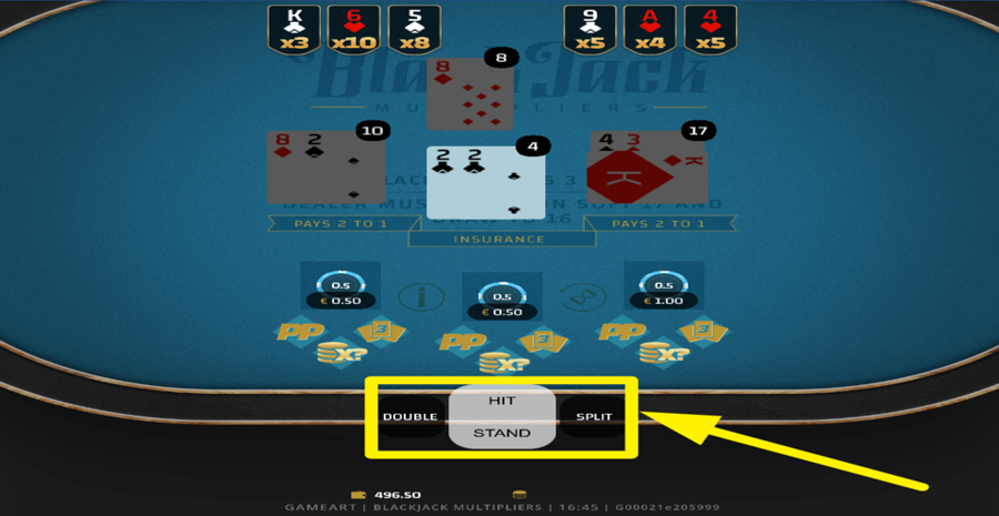 Blackjack Multipliers Take Action