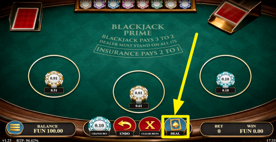 Blackjack Prime Deal