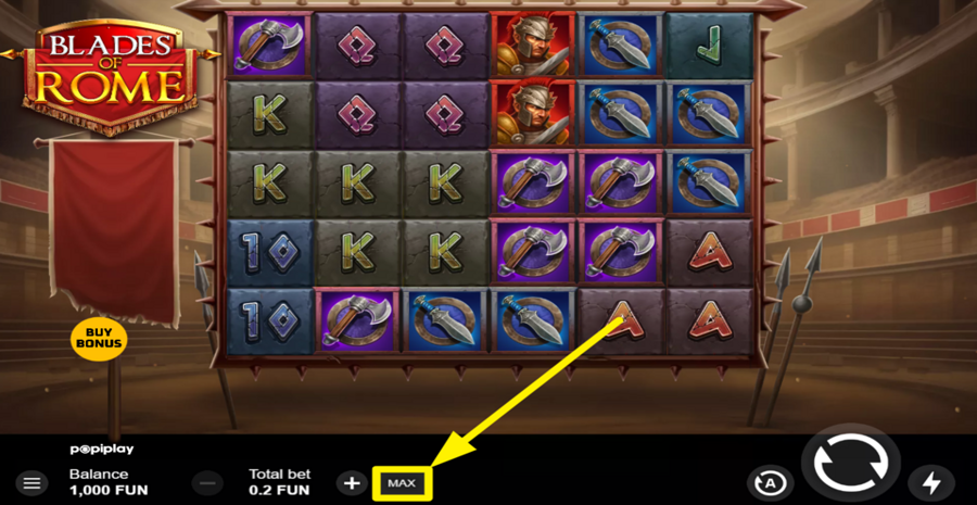 Blades Of Rome Max Bet