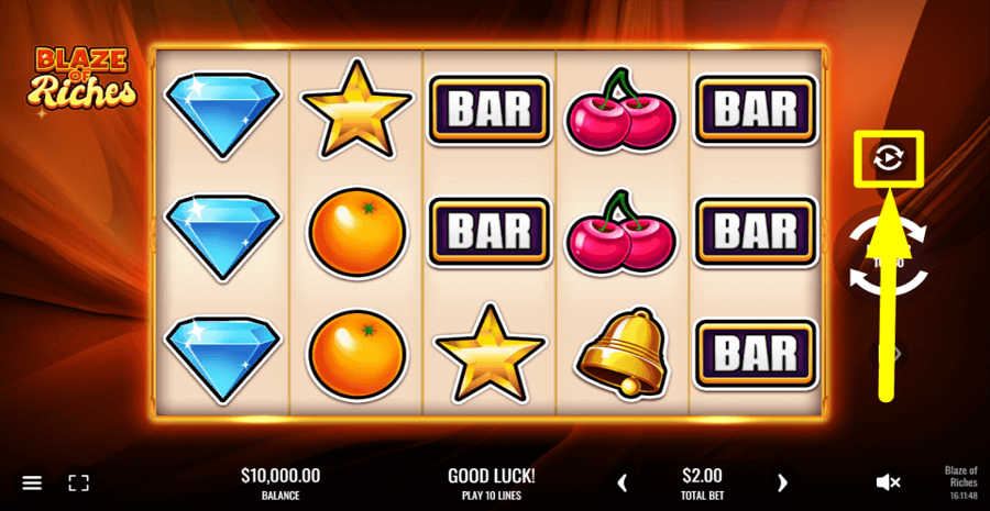 Blaze Of Riches Autoplay Feature