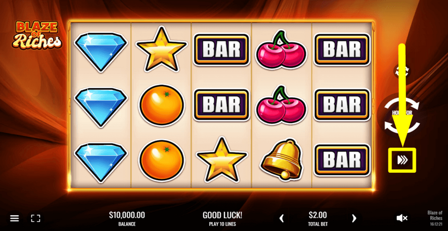 Blaze Of Riches Turbo Feature