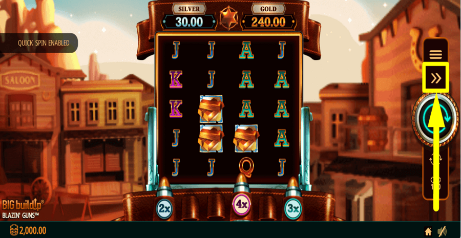 Blazin Guns Quick Spin Feature