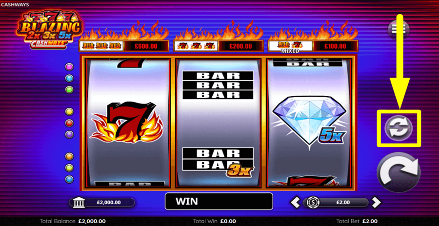 Blazing 777 2x 3x 5x Cashways Autoplay Feature