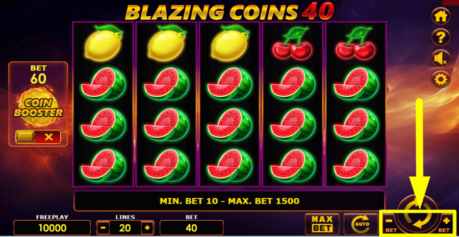 Blazing Coins 40 Bet Value