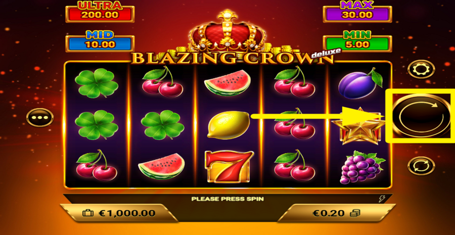 Blazing Crown Deluxe Spin Button