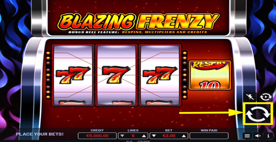 Blazing Frenzy Spin