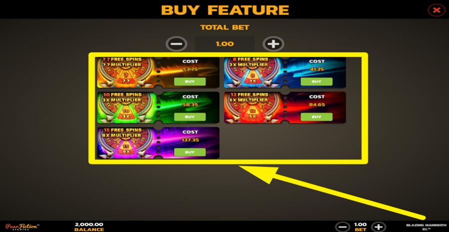 Blazing Mammoth Xl Swifthits Buy Bonus