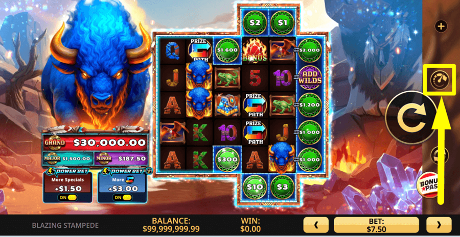 Blazing Stampede Turbo Feature