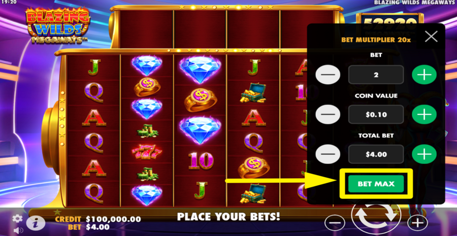 Blazing Wilds Megaways Max Bet