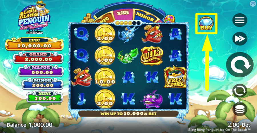 Bling Bling Penguin Ice On The Beach Buy Feature