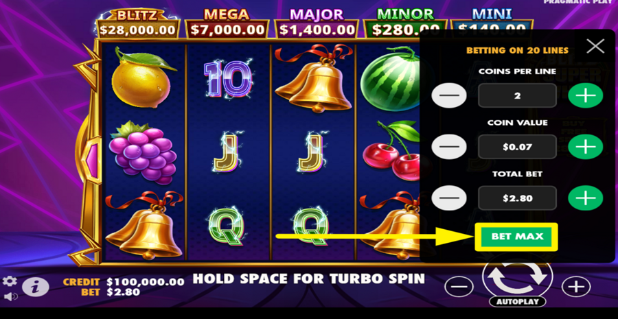 Blitz Super Wheel Max Bet